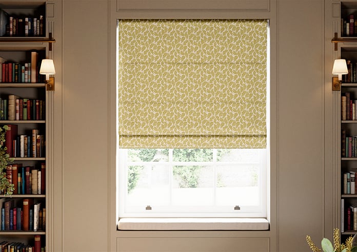 Land & Shore Oak Leaf, Ochre - Roman Blind - Image 3